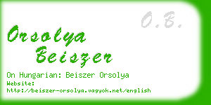 orsolya beiszer business card